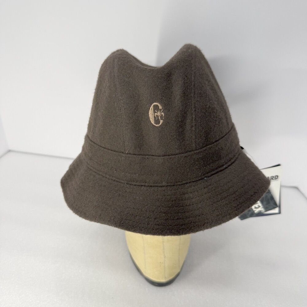 Conte Of Florence Bucket Hat Men Size 58 Cloche Wool Gore Tex Italy Brown Sample